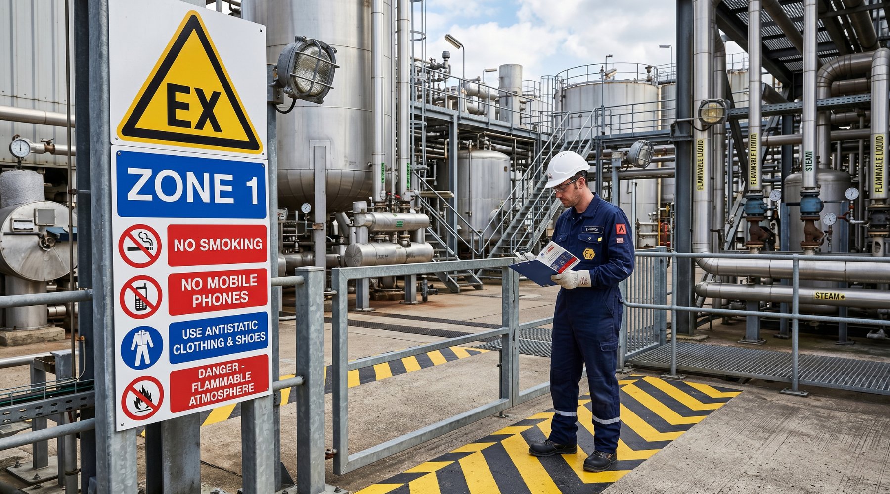Zone ATEX : signalisation, classification et prévention du risque d&rsquo;explosion