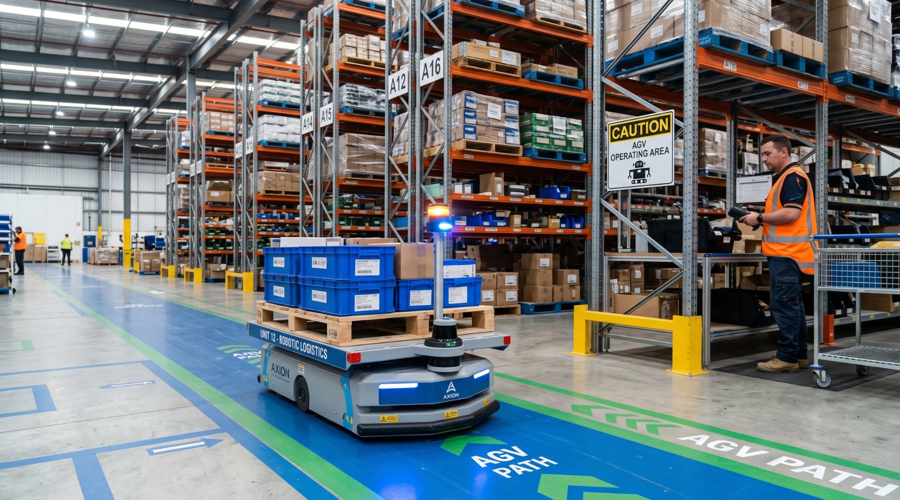 AGV et sécurité : cohabitation robots mobiles et piétons en entrepôt