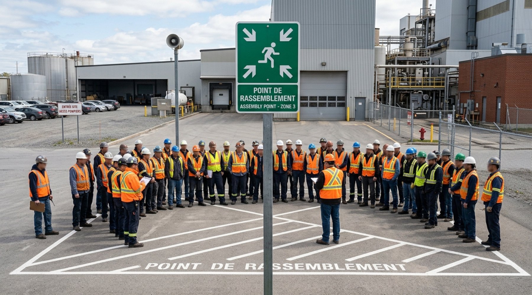Point de rassemblement évacuation : localisation, signalisation et bonnes pratiques